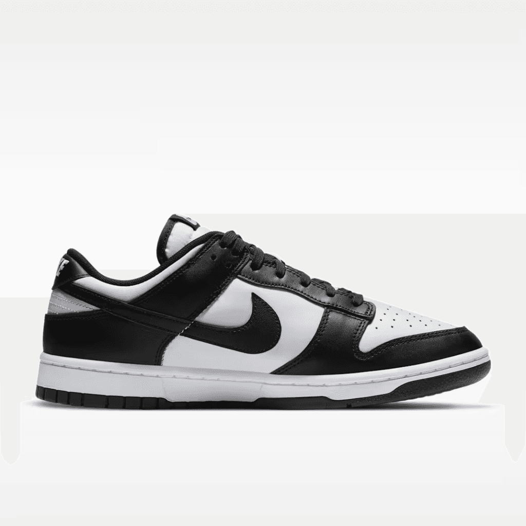 Side view showing the Nike Dunk Low Retro color blocking