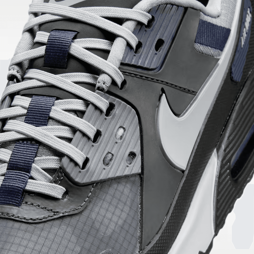 Angled view of the Nike Air Max 90 upper