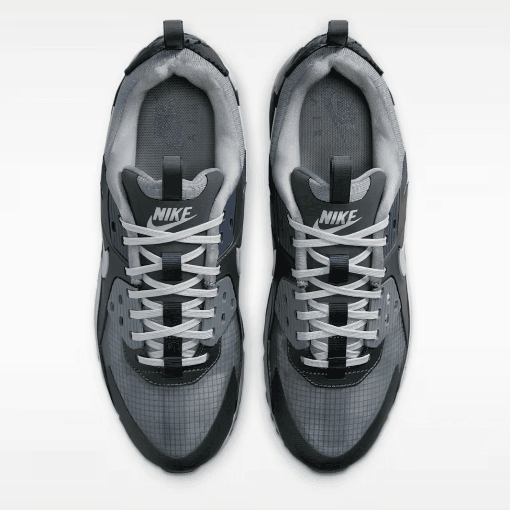 Detail shot of the Air Max 90 mudguard and overlays