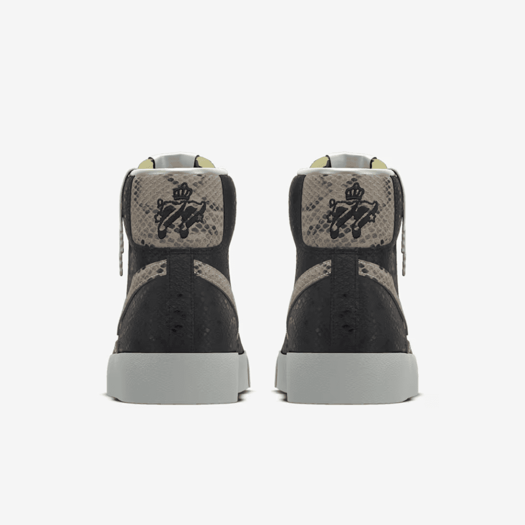 Back view showing the vintage heel branding