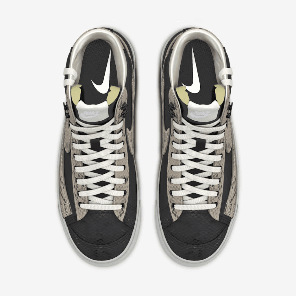 Close-up of the Blazer Mid '77 oversized swoosh