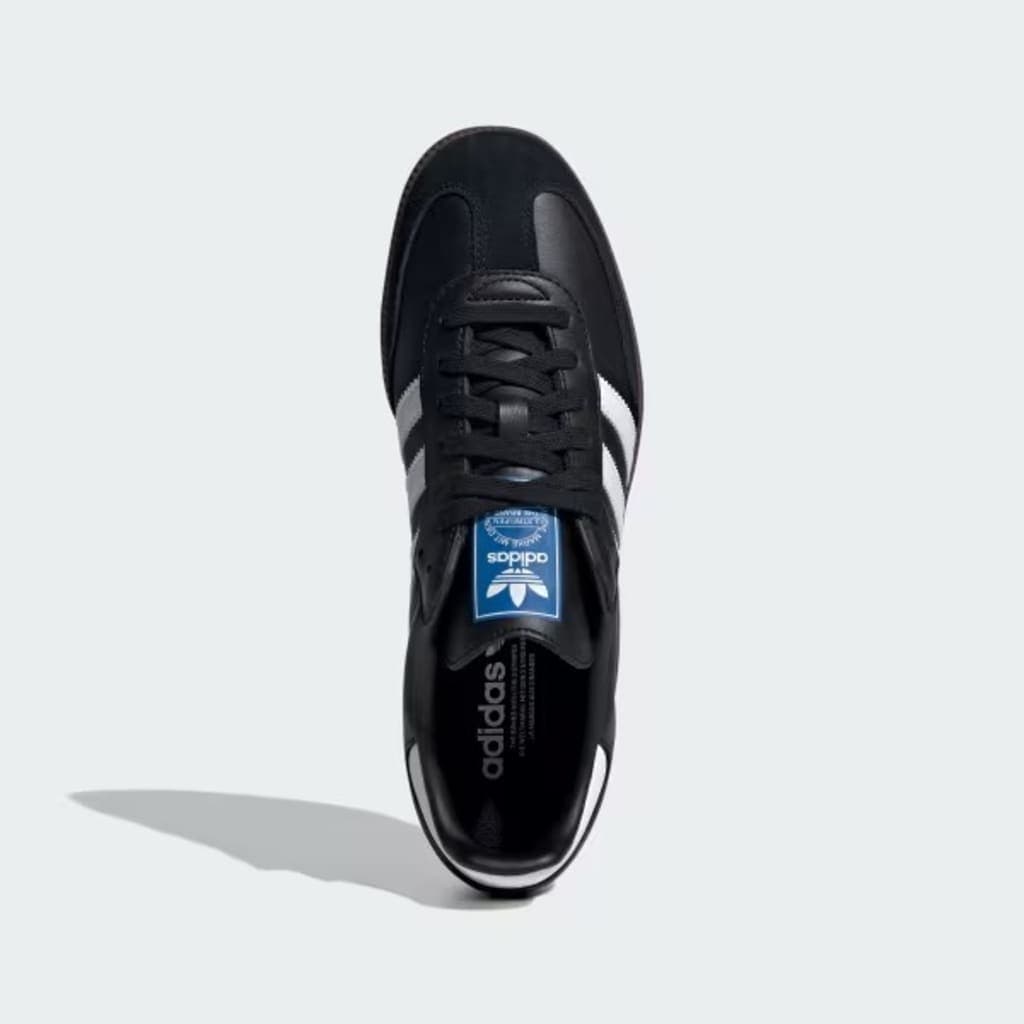 Top-down view of the Samba OG tongue and laces