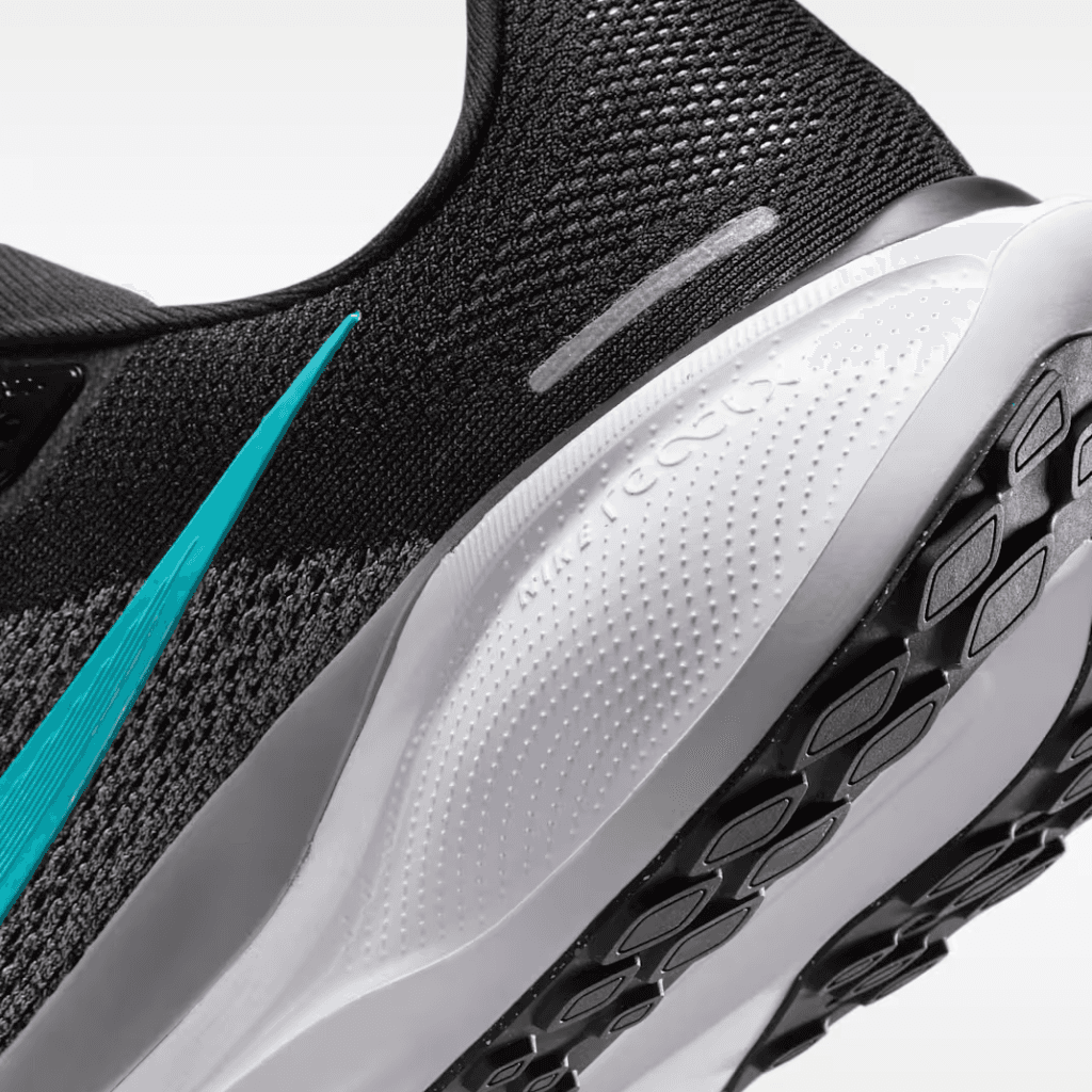 Heel view with Pegasus branding detail