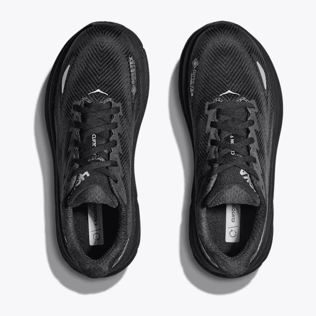 Top-down view of the breathable upper